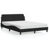 Cama Matrimonial | Cama Para Adultos | Estructura De Cama Con Cabecero De Terciopelo Negro 140x190 Cm Cfw403478