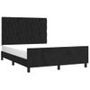 Cama Matrimonial | Cama Para Adultos | Estructura De Cama Con Cabecero De Terciopelo Negro 140x200 Cm Cfw75714