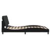 Cama Matrimonial | Cama Para Adultos | Estructura De Cama Con Cabecero De Terciopelo Negro 140x200 Cm Cfw79352