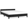 Cama Matrimonial | Cama Para Adultos | Estructura De Cama Con Cabecero De Terciopelo Negro 140x200 Cm Cfw860596