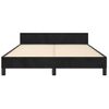 Cama Matrimonial | Cama Para Adultos | Estructura De Cama Con Cabecero De Terciopelo Negro 140x200 Cm Cfw860596