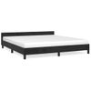 Cama Matrimonial | Cama Para Adultos | Estructura De Cama Con Cabecero De Terciopelo Negro 180x200 Cm Cfw626567