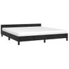 Cama Matrimonial | Cama Para Adultos | Estructura De Cama Con Cabecero De Terciopelo Negro 180x200 Cm Cfw626567