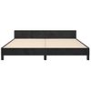 Cama Matrimonial | Cama Para Adultos | Estructura De Cama Con Cabecero De Terciopelo Negro 180x200 Cm Cfw626567