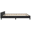 Cama Matrimonial | Cama Para Adultos | Estructura De Cama Con Cabecero De Terciopelo Negro 180x200 Cm Cfw626567