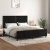 Cama Matrimonial | Cama Para Adultos | Estructura De Cama Con Cabecero De Terciopelo Negro 180x200 Cm Cfw302252