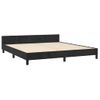 Cama Matrimonial | Cama Para Adultos | Estructura De Cama Con Cabecero De Terciopelo Negro 180x200 Cm Cfw302252