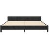 Cama Matrimonial | Cama Para Adultos | Estructura De Cama Con Cabecero De Terciopelo Negro 180x200 Cm Cfw821142