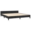 Cama Matrimonial | Cama Para Adultos | Estructura De Cama Con Cabecero De Terciopelo Negro 180x200 Cm Cfw409731