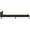 Cama Individual | Cama Para Adultos | Estructura De Cama Con Cabecero De Terciopelo Negro 80x200 Cm Cfw490868