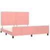 Cama Matrimonial | Cama Para Adultos | Estructura De Cama Con Cabecero De Terciopelo Rosa 180x200 Cm Cfw734402