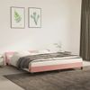 Cama Matrimonial | Cama Para Adultos | Estructura De Cama Con Cabecero De Terciopelo Rosa 180x200 Cm Cfw715301