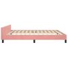 Cama Matrimonial | Cama Para Adultos | Estructura De Cama Con Cabecero De Terciopelo Rosa 180x200 Cm Cfw715301