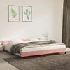 Cama Matrimonial | Cama Para Adultos | Estructura De Cama Con Cabecero De Terciopelo Rosa 200x200 Cm Cfw322822