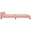 Cama Matrimonial | Cama Para Adultos | Estructura De Cama Con Cabecero De Terciopelo Rosa 200x200 Cm Cfw322822