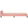 Cama Individual | Cama Para Adultos | Estructura De Cama Con Cabecero De Terciopelo Rosa 90x200 Cm Cfw526844