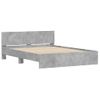 Cama Matrimonial | Cama Para Adultos | Estructura De Cama Con Cabecero Gris Hormigón 140x200 Cm Cfw977033