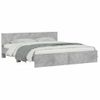 Cama Matrimonial | Cama Para Adultos | Estructura De Cama Con Cabecero Gris Hormigón 160x200 Cm Cfw321128