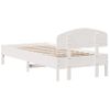 Cama Individual | Cama Para Adultos | Estructura De Cama Con Cabecero Madera De Pino Blanco 100x200cm Cfw81703