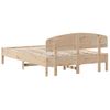 Cama Matrimonial | Cama Para Adultos | Estructura De Cama Con Cabecero Madera De Pino Blanco 150x200cm Cfw825389