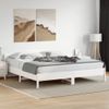 Cama Matrimonial | Cama Para Adultos | Estructura De Cama Con Cabecero Madera De Pino Blanco 200x200cm Cfw294522