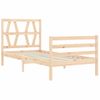 Cama Individual | Cama Para Adultos | Estructura De Cama Con Cabecero Madera Maciza Cfw374290