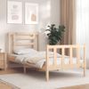 Cama Individual | Cama Para Adultos | Estructura De Cama Con Cabecero Madera Maciza Cfw101117