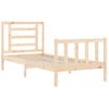 Cama Individual | Cama Para Adultos | Estructura De Cama Con Cabecero Madera Maciza Cfw101117