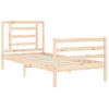 Cama Individual | Cama Para Adultos | Estructura De Cama Con Cabecero Madera Maciza Cfw198644