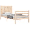 Cama Individual | Cama Para Adultos | Estructura De Cama Con Cabecero Madera Maciza Cfw112029