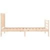 Cama Individual | Cama Para Adultos | Estructura De Cama Con Cabecero Madera Maciza Cfw112029