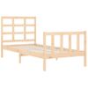 Cama Individual | Cama Para Adultos | Estructura De Cama Con Cabecero Madera Maciza 100x200 Cm Cfw666395