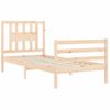 Cama Individual | Cama Para Adultos | Estructura De Cama Con Cabecero Madera Maciza 100x200 Cm Cfw453133