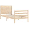 Cama Individual | Cama Para Adultos | Estructura De Cama Con Cabecero Madera Maciza 100x200 Cm Cfw450410