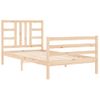 Cama Individual | Cama Para Adultos | Estructura De Cama Con Cabecero Madera Maciza 100x200 Cm Cfw198097