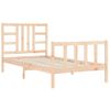 Cama Individual | Cama Para Adultos | Estructura De Cama Con Cabecero Madera Maciza 100x200 Cm Cfw282624