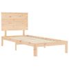 Cama Individual | Cama Para Adultos | Estructura De Cama Con Cabecero Madera Maciza 100x200 Cm Cfw760106