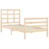 Cama Individual | Cama Para Adultos | Estructura De Cama Con Cabecero Madera Maciza 100x200 Cm Cfw894827