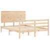 Cama Matrimonial | Cama Para Adultos | Estructura De Cama Con Cabecero Madera Maciza 120x200 Cm Cfw602630