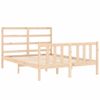 Cama Matrimonial | Cama Para Adultos | Estructura De Cama Con Cabecero Madera Maciza 120x200 Cm Cfw740583