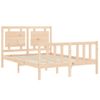 Cama Matrimonial | Cama Para Adultos | Estructura De Cama Con Cabecero Madera Maciza 120x200 Cm Cfw350271