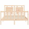 Cama Matrimonial | Cama Para Adultos | Estructura De Cama Con Cabecero Madera Maciza 120x200 Cm Cfw350271