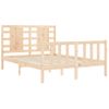 Cama Matrimonial | Cama Para Adultos | Estructura De Cama Con Cabecero Madera Maciza 120x200 Cm Cfw298593