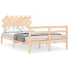 Cama Matrimonial | Cama Para Adultos | Estructura De Cama Con Cabecero Madera Maciza 120x200 Cm Cfw856698