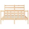 Cama Matrimonial | Cama Para Adultos | Estructura De Cama Con Cabecero Madera Maciza 120x200 Cm Cfw722141