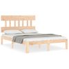 Cama Matrimonial | Cama Para Adultos | Estructura De Cama Con Cabecero Madera Maciza 120x200 Cm Cfw512733