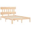 Cama Matrimonial | Cama Para Adultos | Estructura De Cama Con Cabecero Madera Maciza 120x200 Cm Cfw512733