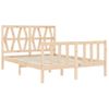 Cama Matrimonial | Cama Para Adultos | Estructura De Cama Con Cabecero Madera Maciza 120x200 Cm Cfw423282