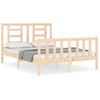 Cama Matrimonial | Cama Para Adultos | Estructura De Cama Con Cabecero Madera Maciza 120x200 Cm Cfw121161