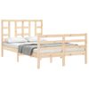 Cama Matrimonial | Cama Para Adultos | Estructura De Cama Con Cabecero Madera Maciza 120x200 Cm Cfw153037